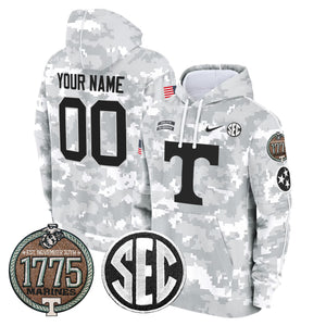 Volunteers 2024 Salute to Service Establishment Year Patch Custom Fleece Pullover Hoodie - All Stitched