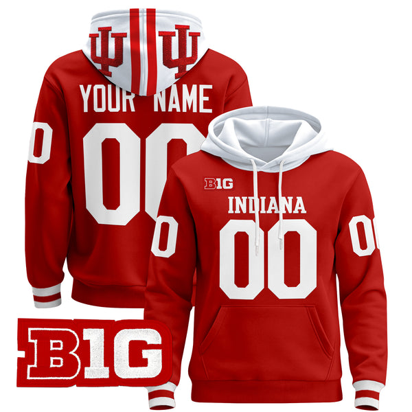 Indiana Hoosiers 2024 Custom Pullover Hoodie V3 - All Stitched