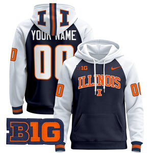Illinois Fighting Illini 2024 Custom Pullover Hoodie V2 - All Stitched