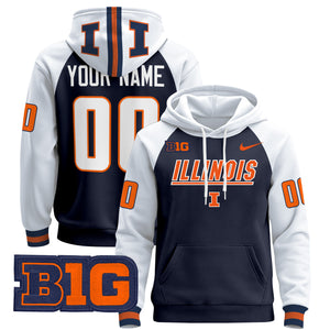 Illinois Fighting Illini 2024 Custom Pullover Hoodie V3 - All Stitched