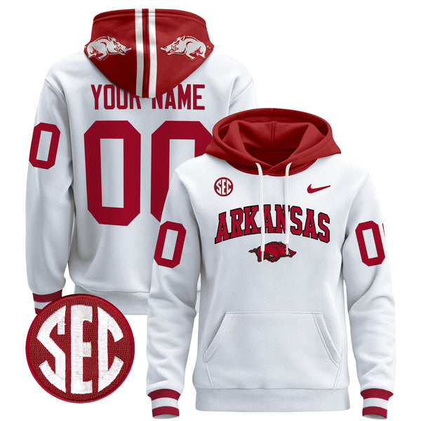Arkansas Razorbacks 2024 Custom Pullover Hoodie V2 - All Stitched
