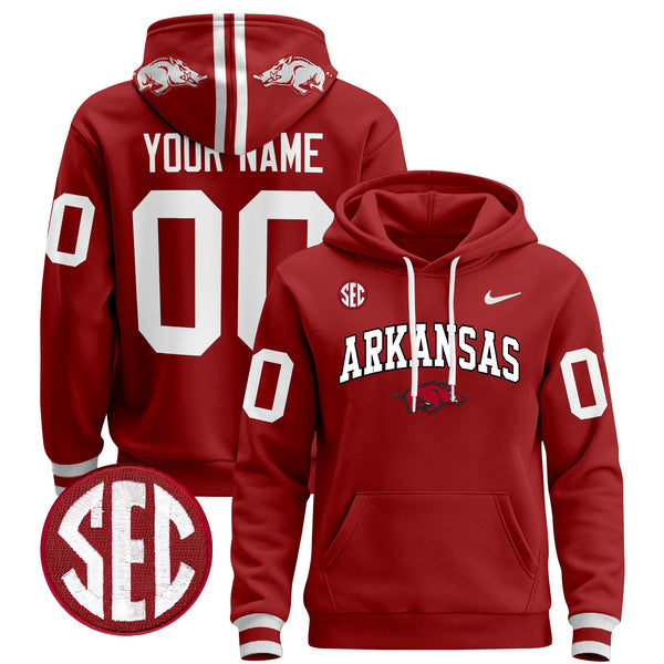 Arkansas Razorbacks 2024 Custom Pullover Hoodie V2 - All Stitched