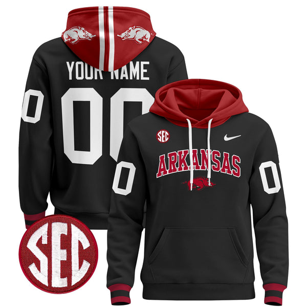 Arkansas Razorbacks 2024 Custom Pullover Hoodie V2 - All Stitched