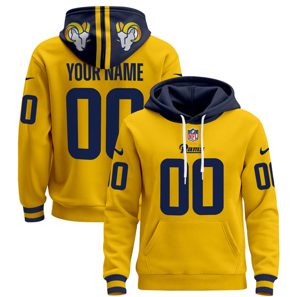 Los Angeles Rams 2024 Custom Pullover Hoodie - All Stitched