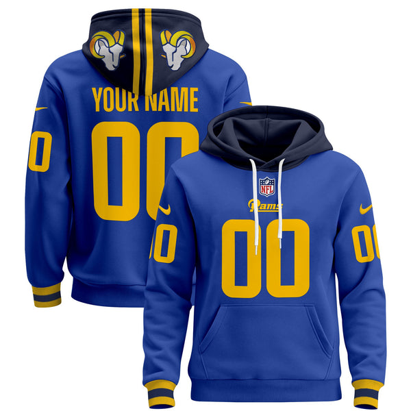 Los Angeles Rams 2024 Custom Pullover Hoodie - All Stitched