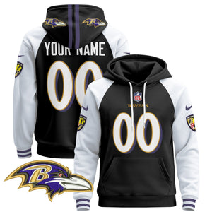 Baltimore Ravens 2024 Custom Pullover Hoodie V4 - All Stitched