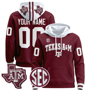 Texas A&M Aggies 2024 Custom Pullover Hoodie V2 - All Stitched