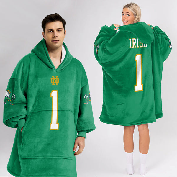 Adult 1 Football Unisex Blanket Hoodie