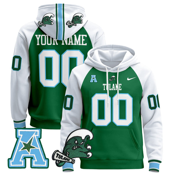 Tulane Green Wave 2024 Custom Pullover Hoodie - All Stitched