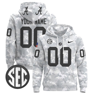 Alabama Crimson Tide 2024 Salute to Service Custom Pullover Hoodie - All Stitched