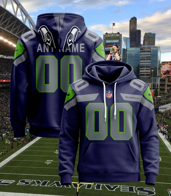 Seattle Seahawks Pullover Custom Hoodie - All Stitched
