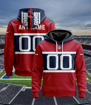 New York Giants Pullover Custom Hoodie - All Stitched
