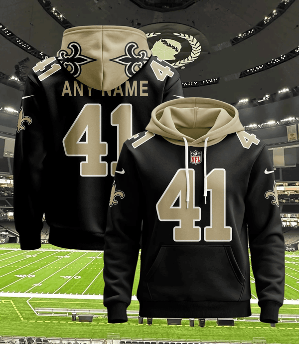 New Orleans Saints Pullover Custom Hoodie - All Stitched