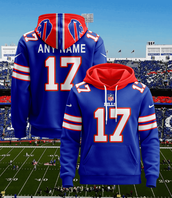 Buffalo Bills Pullover Custom Hoodie - All Stitched