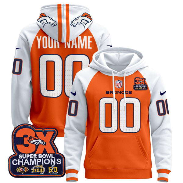 Denver Broncos 2025 Custom Pullover Hoodie - All Stitched