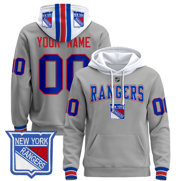 New York Rangers 2024 Custom Pullover Hoodie - All Stitched