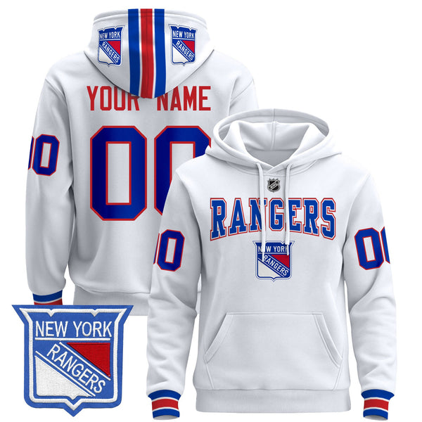 New York Rangers 2024 Custom Pullover Hoodie - All Stitched