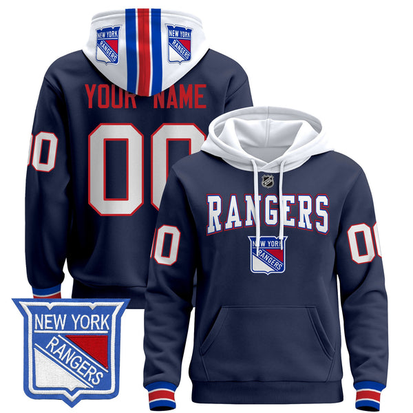 New York Rangers 2024 Custom Pullover Hoodie - All Stitched