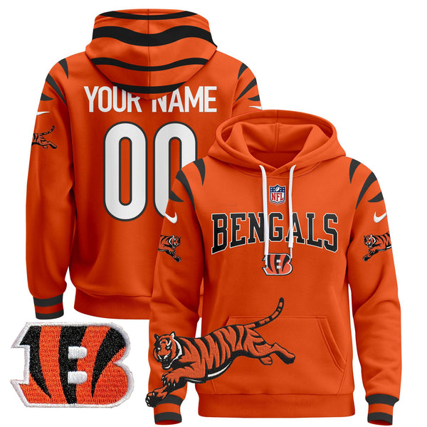 Bengals 2025 Custom Pullover Hoodie V2 - All Stitched