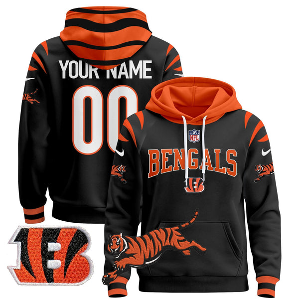 Bengals 2025 Custom Pullover Hoodie V2 - All Stitched