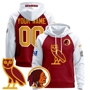 Washington Redskins OVO 2024 Custom Pullover Hoodie - All Stitched