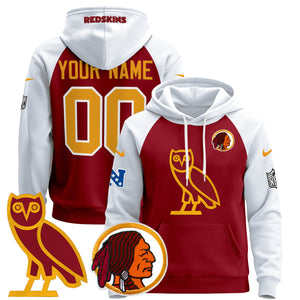 Washington Redskins OVO 2024 Custom Pullover Hoodie - All Stitched