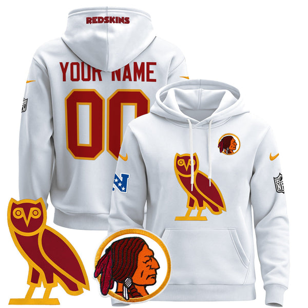 Washington Redskins OVO 2024 Custom Pullover Hoodie - All Stitched