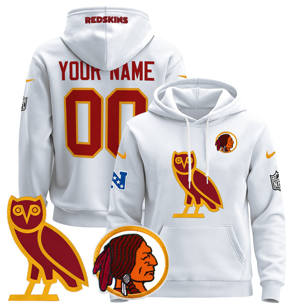 Washington Redskins OVO 2024 Custom Pullover Hoodie - All Stitched