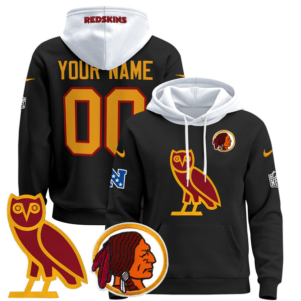 Washington Redskins OVO 2024 Custom Pullover Hoodie - All Stitched