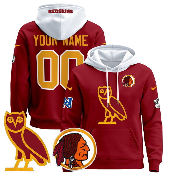 Washington Redskins OVO 2024 Custom Pullover Hoodie - All Stitched