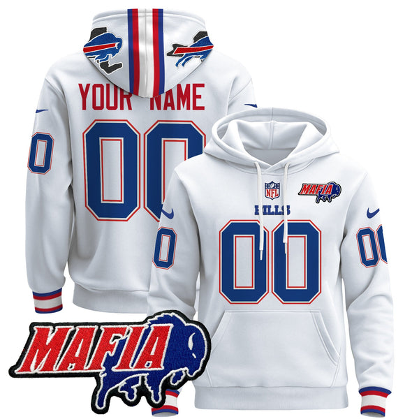 Buffalo Bills 2025 Bills Mafia Patch Custom Pullover Hoodie - All Stitched