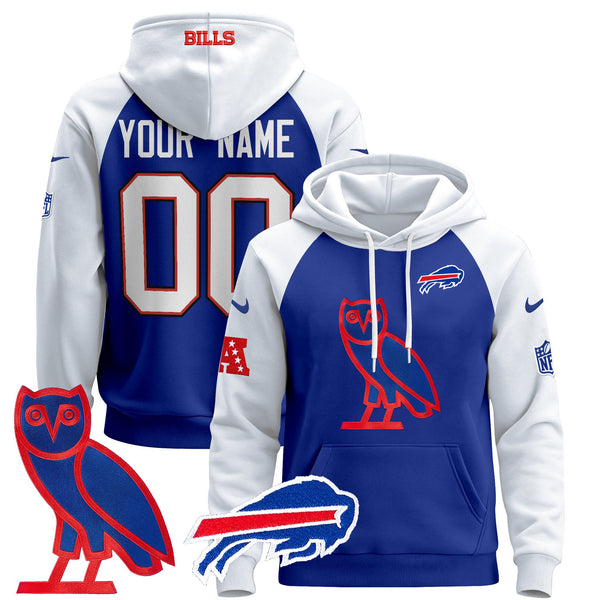 Buffalo Bills OVO 2024 Custom Pullover Hoodie - All Stitched