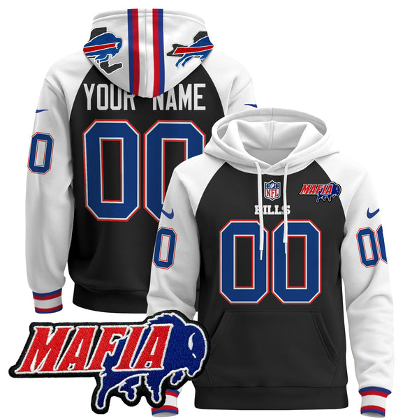 Buffalo Bills 2025 Bills Mafia Patch Custom Pullover Hoodie - All Stitched