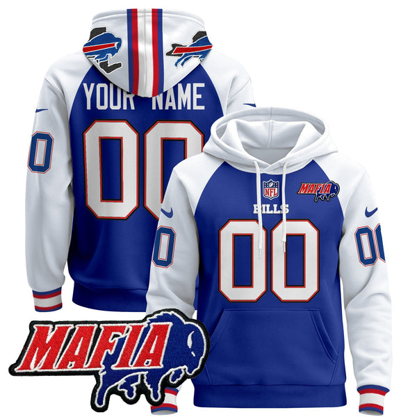 Buffalo Bills 2025 Bills Mafia Patch Custom Pullover Hoodie - All Stitched