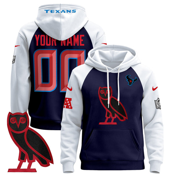Houston Texans OVO 2024 Custom Pullover Hoodie - All Stitched