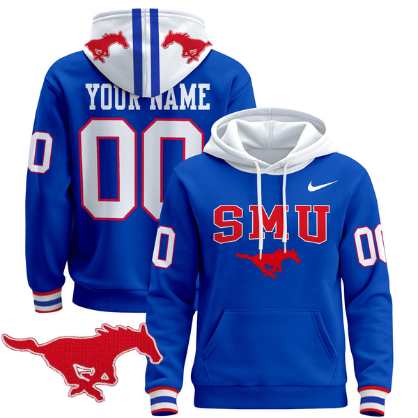 SMU Mustangs 2024 Custom Pullover Hoodie V2 - All Stitched