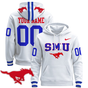 SMU Mustangs 2024 Custom Pullover Hoodie V2 - All Stitched