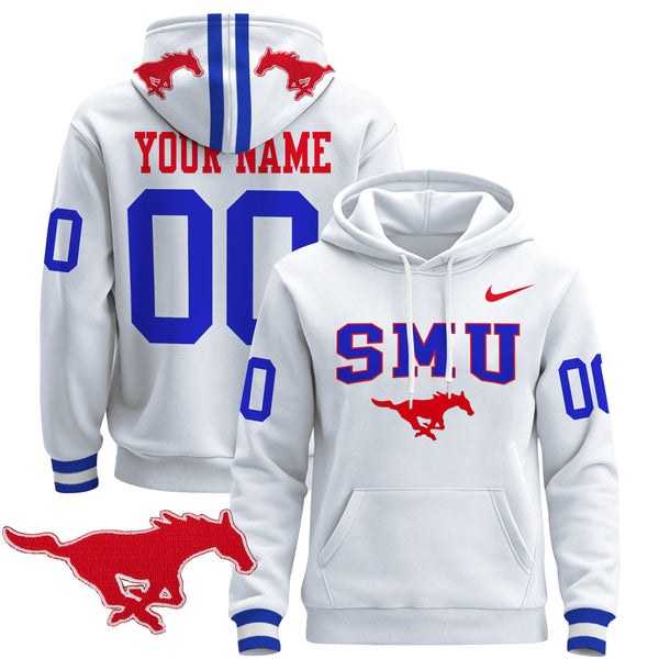 SMU Mustangs 2024 Custom Pullover Hoodie V2 - All Stitched