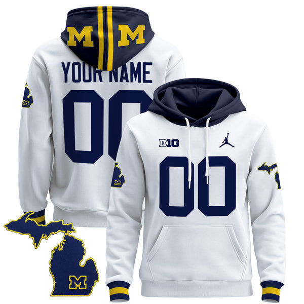 Michigan Wolverines 2024 Custom Pullover Hoodie - All Stitched
