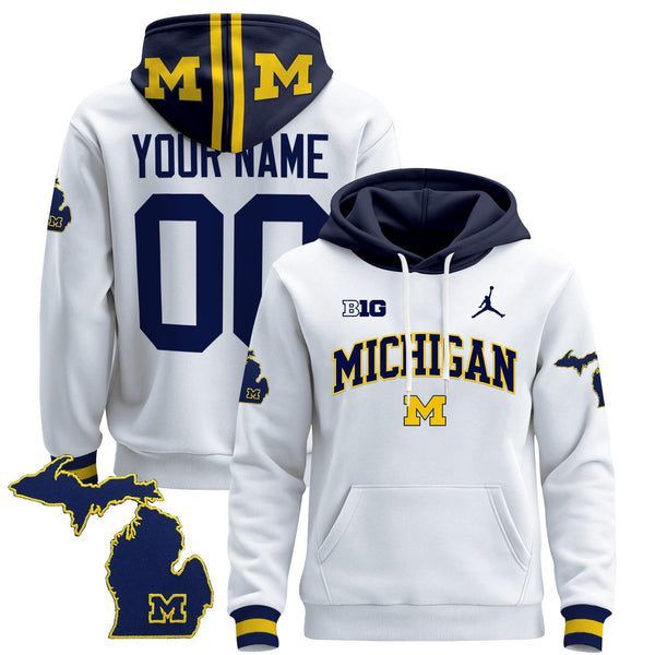Michigan Wolverines 2024 Custom Pullover Hoodie V2 - All Stitched