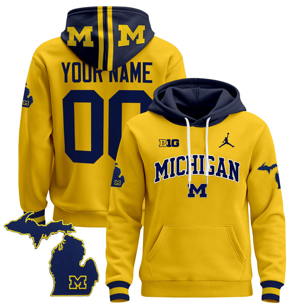 Michigan Wolverines 2024 Custom Pullover Hoodie V2 - All Stitched