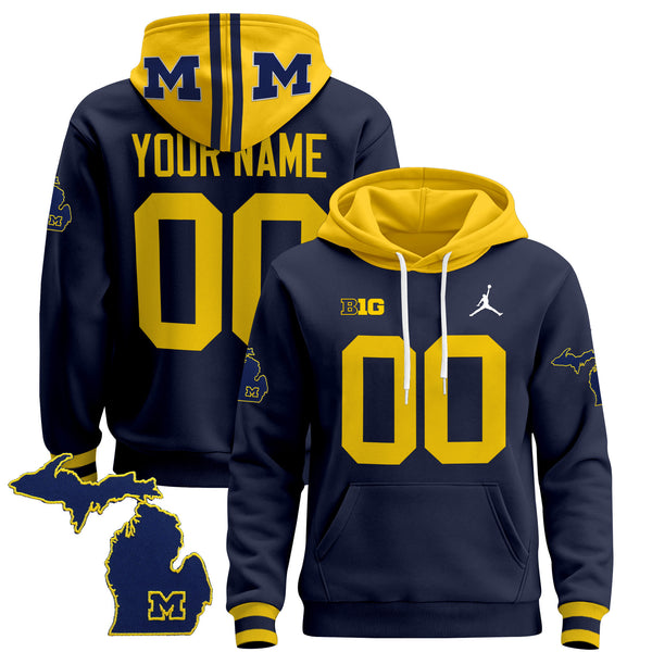 Michigan Wolverines 2024 Custom Pullover Hoodie - All Stitched