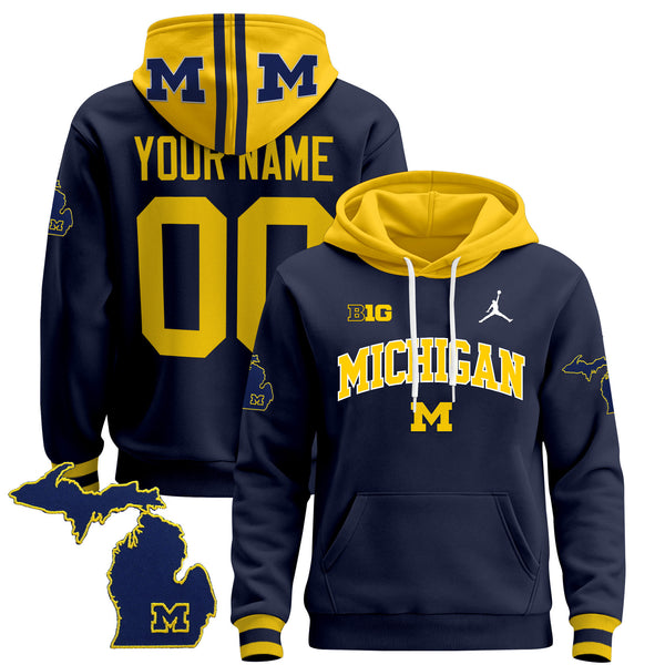 Michigan Wolverines 2024 Custom Pullover Hoodie V2 - All Stitched