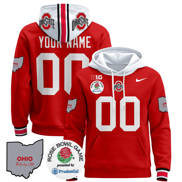 Ohio State Buckeyes Rose Bowl Custom Pullover Hoodie - All Stitched