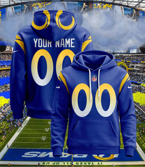 Los Angeles Rams Pullover Custom Hoodie - All Stitched