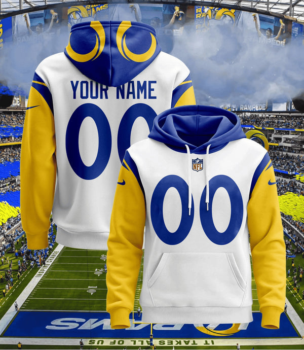 Los Angeles Rams Pullover Custom Hoodie - All Stitched