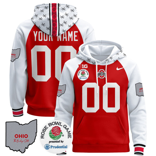 Ohio State Buckeyes Rose Bowl Custom Pullover Hoodie V2 - All Stitched