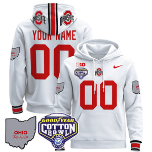 Ohio State Buckeyes Cotton Bowl Patch Custom Pullover Hoodie - All Stitched