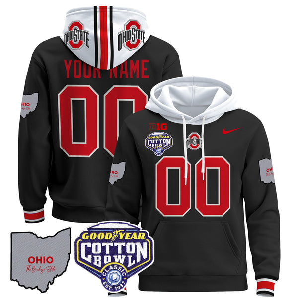 Ohio State Buckeyes Cotton Bowl Patch Custom Pullover Hoodie - All Stitched