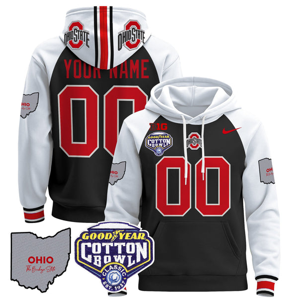 Ohio State Buckeyes Cotton Bowl Patch Custom Pullover Hoodie - All Stitched